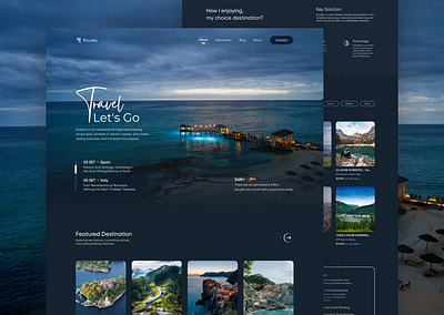 Travel dark website design website