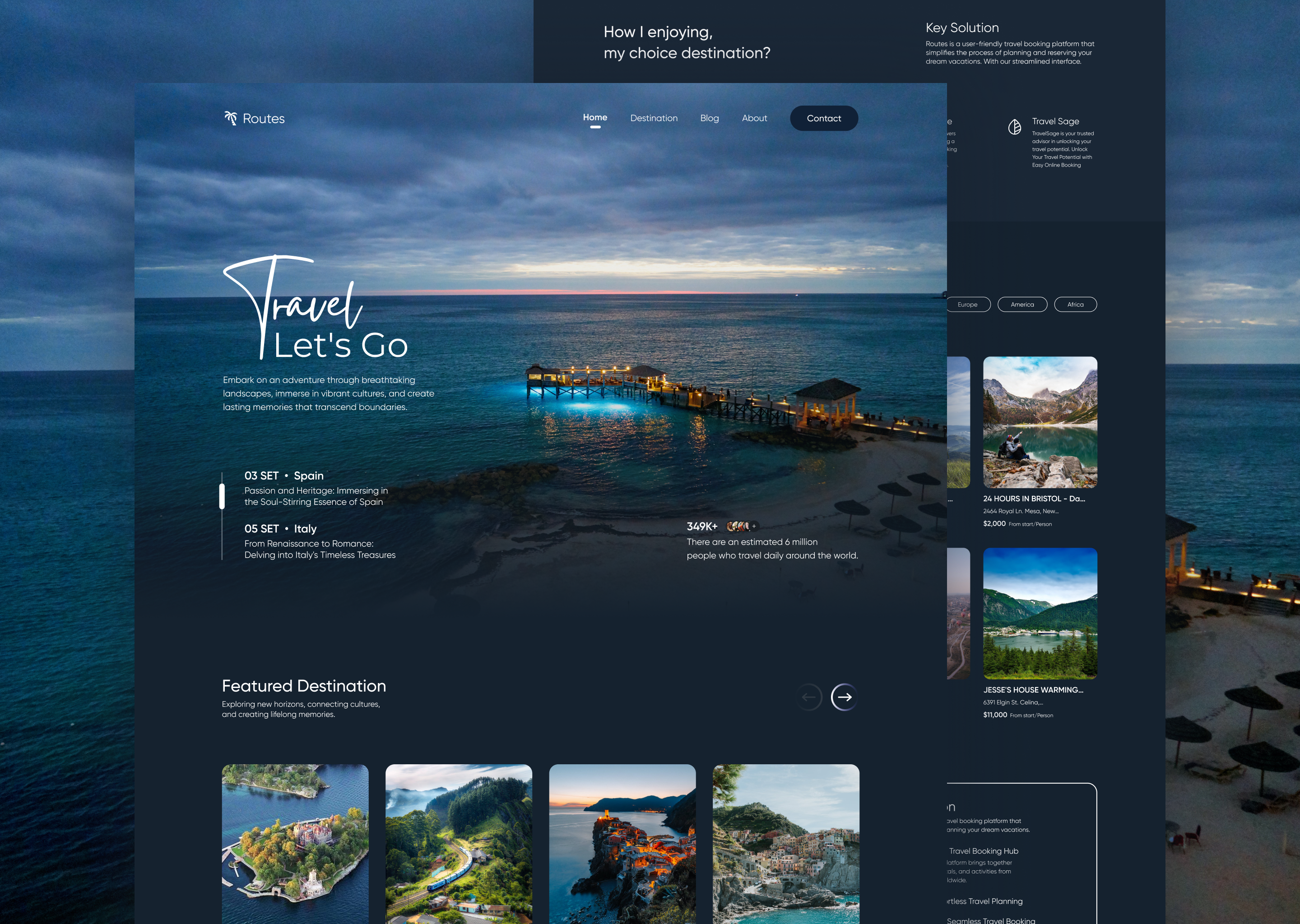 Example of Dark Website Landing Page UI/UX Design