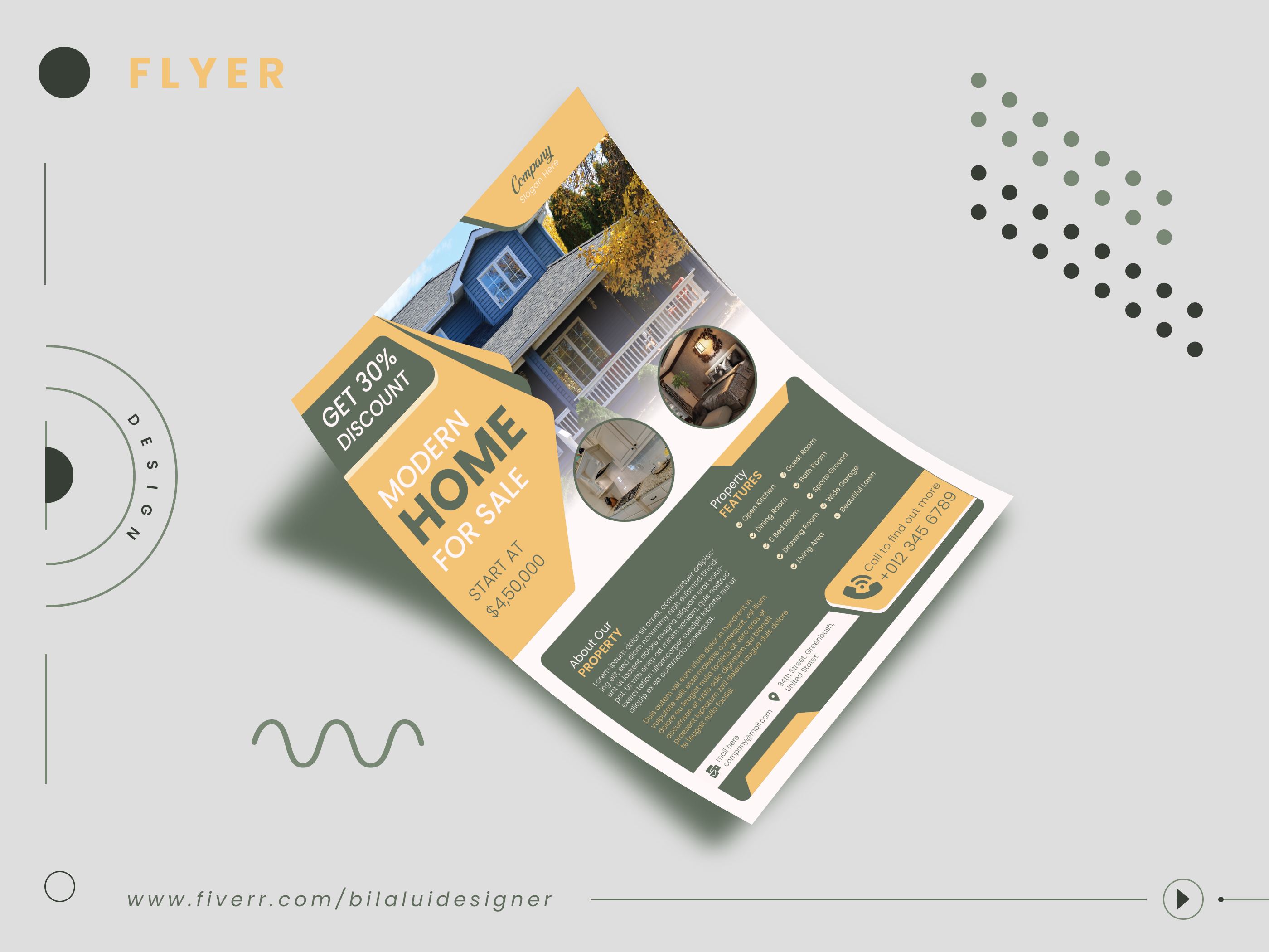 Real Estate Flyer Template adobe adobe illustrator advertising branding brochure design flyer flyerdesign graphic design illustration logo ui ui ux