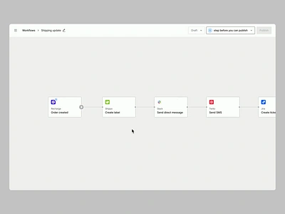 🗜️ Collapse & expand routes in Workflow builder canvas interaction nocode saas ui ux workflow