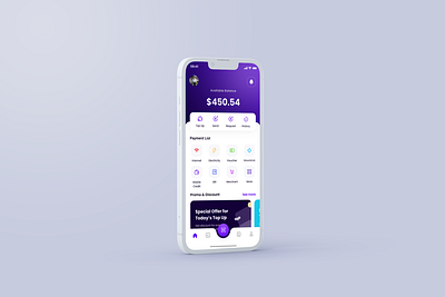 E-Wallet Mobile App branding clayde dashboard graphic design illustration ui vector