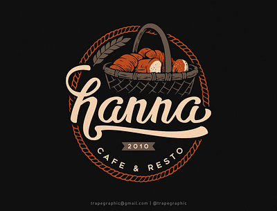 HANNA BAKERY apparel badgedesign bakery branding clothing design graphicdesign illustration logo typography vector