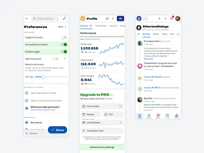 Use Futuristic Material-X Styled Components with UI Kit app button design figma form input line chart mobile nav bar navbar radiobutton settings stats switch templates timeline toggle ui ui kit web