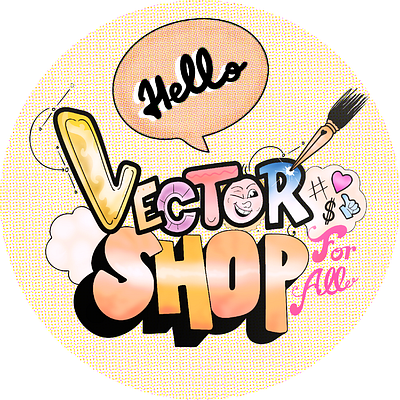 "Vector Shop" (logo) art branding color pencil creative market design draw dream graffiti graphic design illustration logo market place typography vector water ink