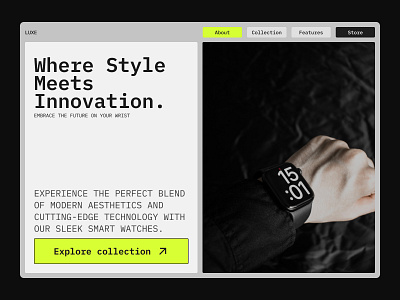 Luxe - Smartwatch Website branding ecom electronics graphic design landing page product shopify smartwatch store ui web design
