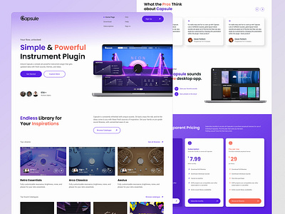SaaS Website Landing Page - UI Homepage Web Design dark ui