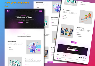 A Creative Landing Page Design 💥💥 3d @ animation app branding design flat graphic design icon illustration illustrator logo minimal motion graphics typography ui ux vector web website