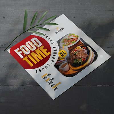 Food & Drinks Restaurant Flyer branding flyer food graphic design indesign markeitng photography print restaurant social media template