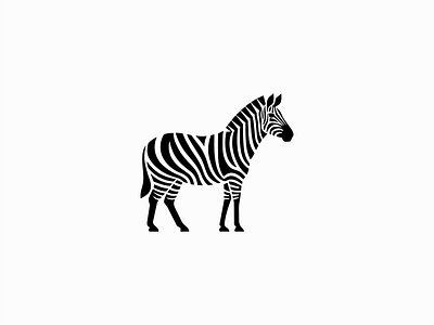Zebra Logo africa branding contrast design elegance emblem equine icon identity illustration logo mark monochrome nature safari stripes symbol vector wildlife zebra