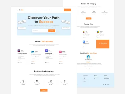 Job Finder Website design job finder job finder website job finder website ui design jobfinder ui ux landing page design ui uiux website design