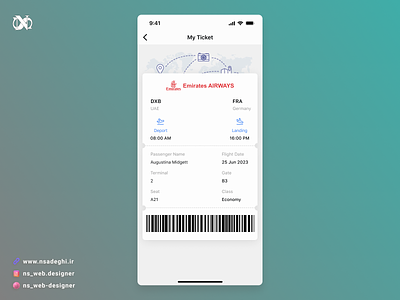 Boarding Pass - Daily UI 025 app appdesign boarding pass dailyui figmadesign ui uidesign ux webdesign