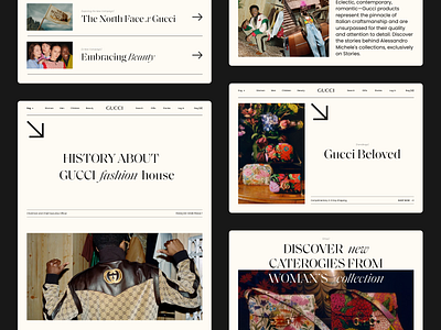 (Archive) Gucci Online Store Redesign adaptive aesthetics animation design e commerce fashion graphic design grid gucci inspiration minimalist minimalistic responsive store ui ux uxui web web design website
