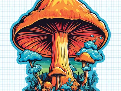 Psychedelic Mushrooms illustration
