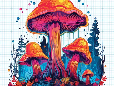 Psychedelic Mushrooms illustration