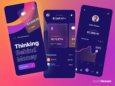 Banking Service Mobile App app design fintech ui ux