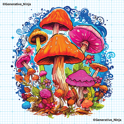 Psychedelic Mushrooms illustration
