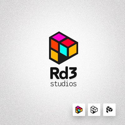 RD3 STUDIOS LOGO branding color design logo