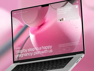 Pregnancy Landing Page 3d interface abstract interface femtech fertility fertility startup fulcrum health startup healthtech minimalism pink website pregnacy web pregnancy pregnancy landing page pregnancy startup pregnancy ui product design tech trend web design women health