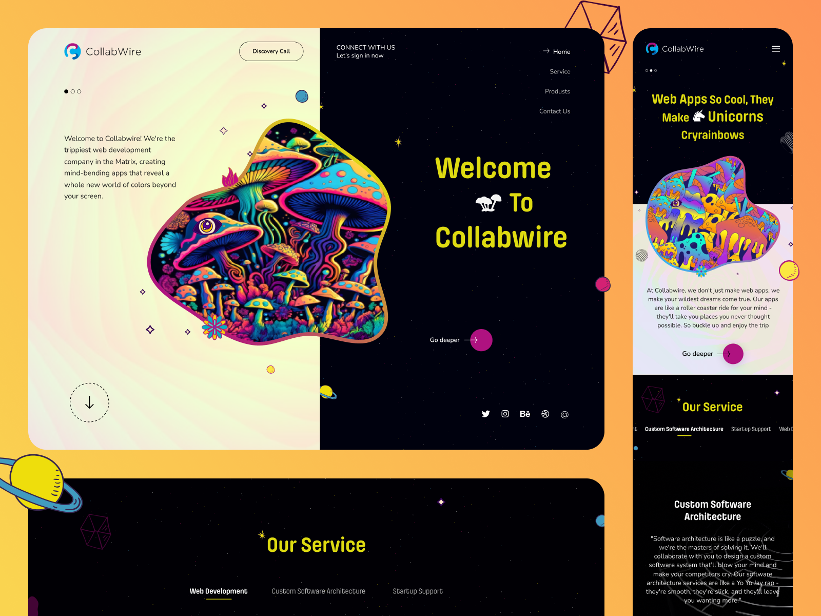 CollabWire: Trippiest Web Development Company Website Design animation branding collorfull website creative creative web design design global uiux company interface landing page landing page design agency modern responsive website ui web agency web design web design agency web layout website website design wordpress development