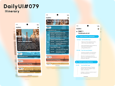 Daily UI Challenge #079 || Itinerary branding dailyui design graphic design iillustration illustration logo ui vector web design