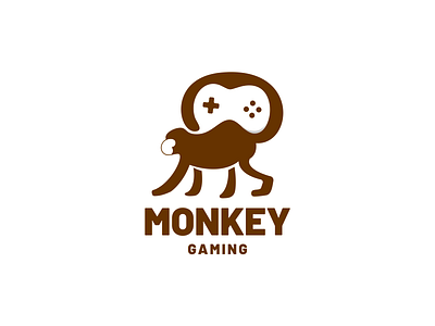 Monkey gaming logo animal app branding design gaming graphic design icon illustration logo monkey ui ux vector