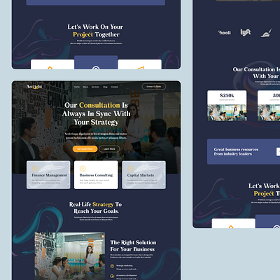 Consultancy Agency Portfolio agency business consultancy corporate design finance landing page minimal popular shot portfolio ui uidesign website
