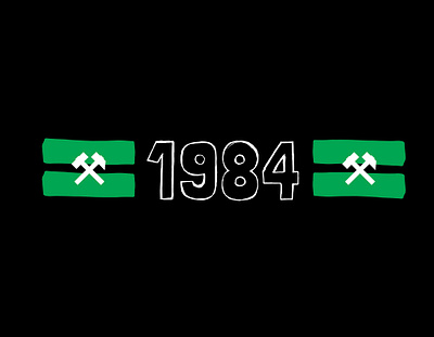 Torcida 1984 1984 albania font graphic design hammer kosova kosovo logo mining mitrovica torcida trepca trepca ultras