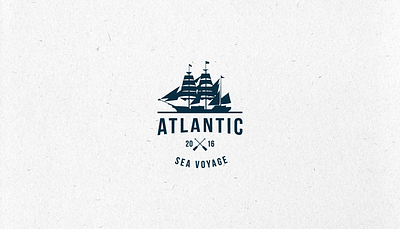 Atlantic Sea Voyage | Logo adobe illustrator boat brand brand identity branding design designer graphic design graphicdesign logo logo design logodesign logos modern ocean sea ship vintage visual identity voyage