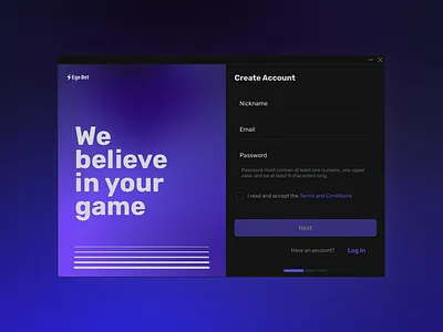 Sign Up account betting create account esport form games log in login new account password register sign in sign up signin signup signupform step web web app