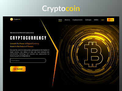 Cryptocurrency - Landing Page landing page ui web design website