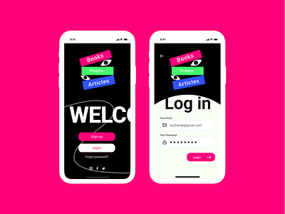 Welcome UI for reading app branding design figma illustration productdesign readingapp ui uidesign ux uxui vector visual visual design welcomescreen