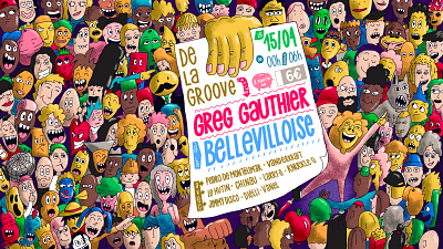 Illustration for De La Groove's event at La Bellevilloise drawing illustration poster
