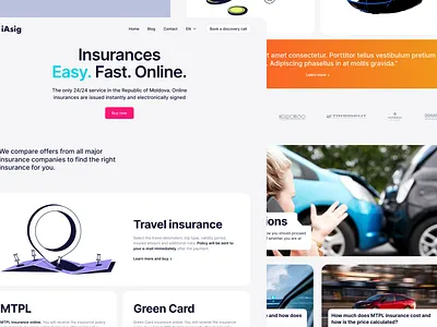 Online insurance service insurance service ui web website