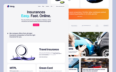 Online insurance service insurance service ui web website