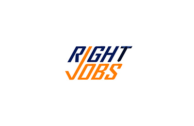 Right Jobs Logo branding design graphic design logo minimal typography vector