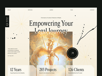 Corporate Website For A Law Firm agency awwwards branding corporate creative design flat graphic design landing law legal light minimal modern typography ui ux web website yellow