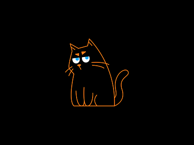 Judgmental Cat cat icon illustration illustrator pet vector