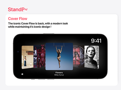 Cover Flow on StandBy mode apple design figma ui ux