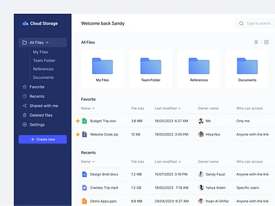 Cloud Storage - Dashboard cloud dashboard design design system dipa inhouse document dropbox files google drive graphic design icloud saas storage ui ux web app web design website