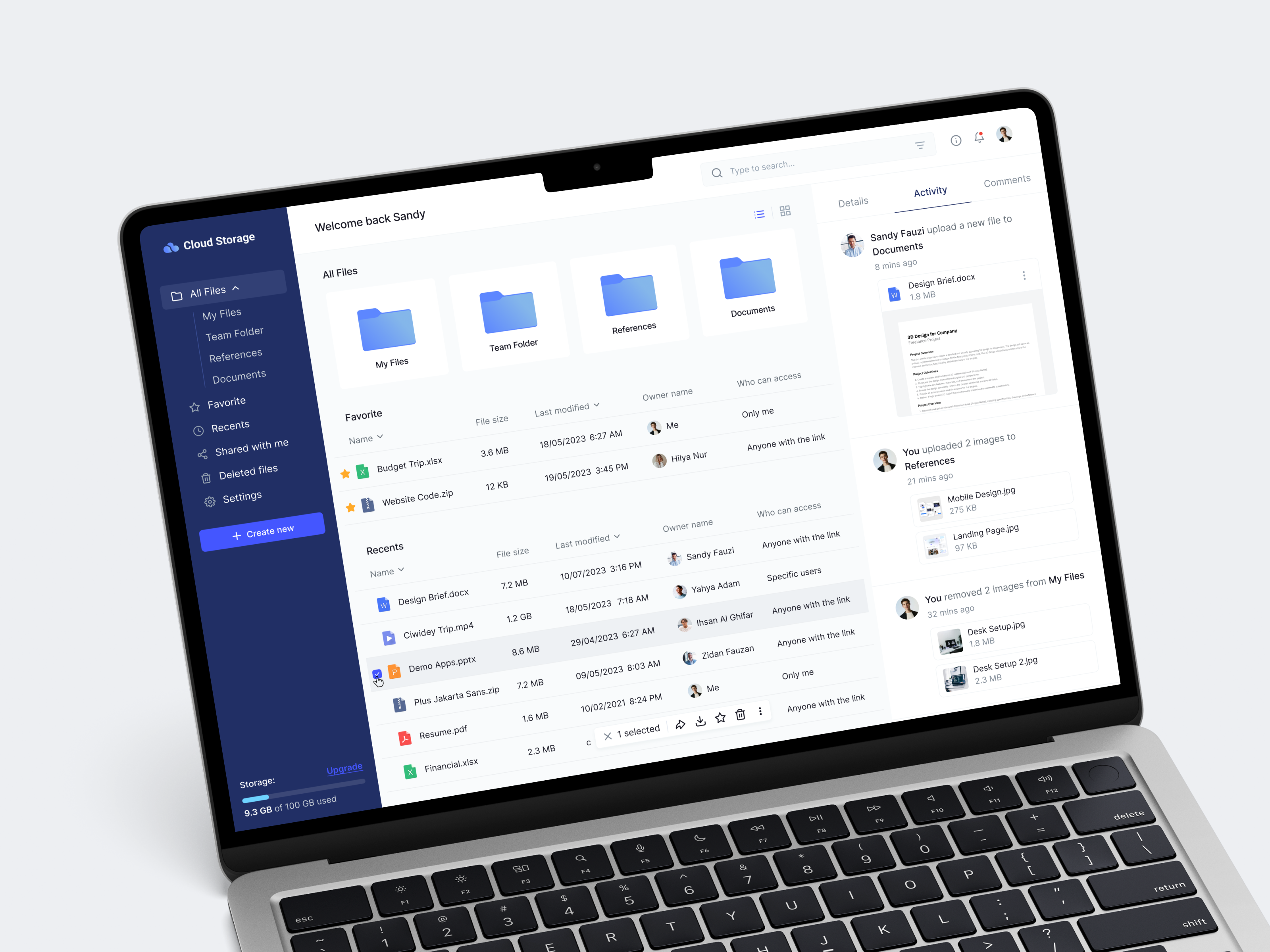 Cloud Storage - Dashboard by Nenden Dipa for Dipa Inhouse on Dribbble