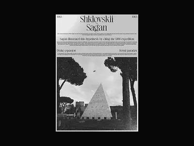 Poster design carl sagan concept design extraterrestrial life graphic design layout minimal poster poster design type typeface typography ui ui design web design whitespace