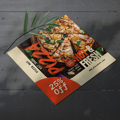 Pizza Flyer Template branding business flyer graphic design print restaurant social media post template
