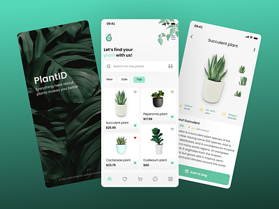 Plant app UI design🪴 app branding design plant ui ux