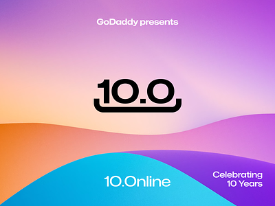 10.Online • Celebrating 10 Years branding illustration logo