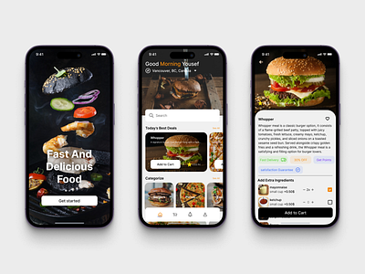 Fast Food App Concept: Spice Up Your Ordering Game! app app concept appdesign branding design fastfood graphic design illustration logo typography ui uiux design user experince