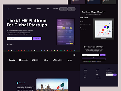 Global Startups Landing Page app branding design graphic design ui ux