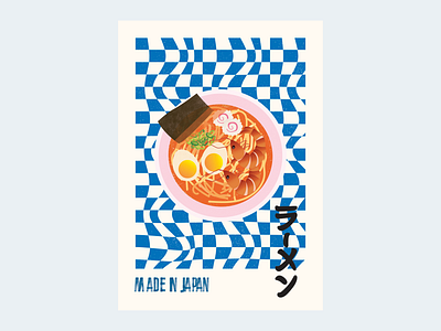 kuruma ebi ramen graphic design illustration ramen