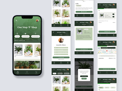 Plant shop app app branding design graphic design mobile ui ux