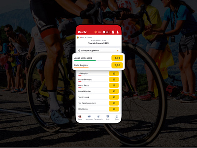 Tour de France 2023 on Betclic app bet betclic betting bike climber competition cycling event sport sprinter tour de france velo winner yellow jersey