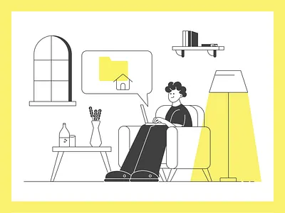 Illustration for a real estate website app b2b b2c blog business illustration flat illustration minimal mobile app real estate saas tech ui vector web website illustration